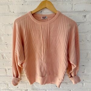 Rodier Paris Vintage Pink Wool Blend Sweater Oversized Fit M/L